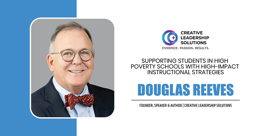 Douglas Reeves | Founder, speaker & Author | Creative Leadership Solutions | CXO Inc Magazine