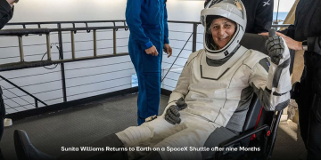 Sunita Williams returns to Earth